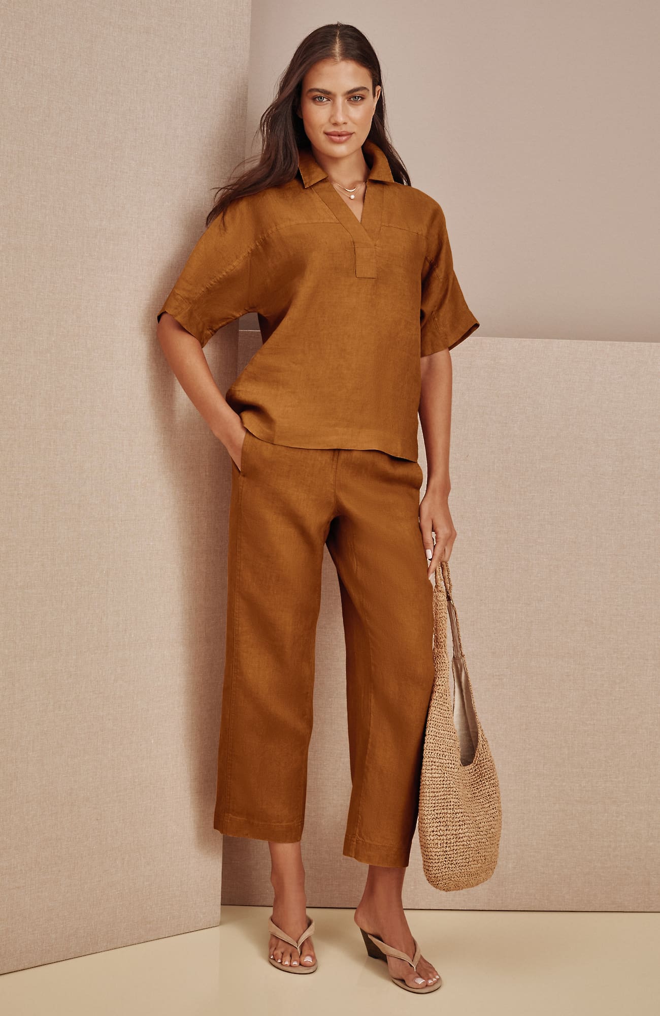 Jjill Pure Jill Linen Cropped Pants