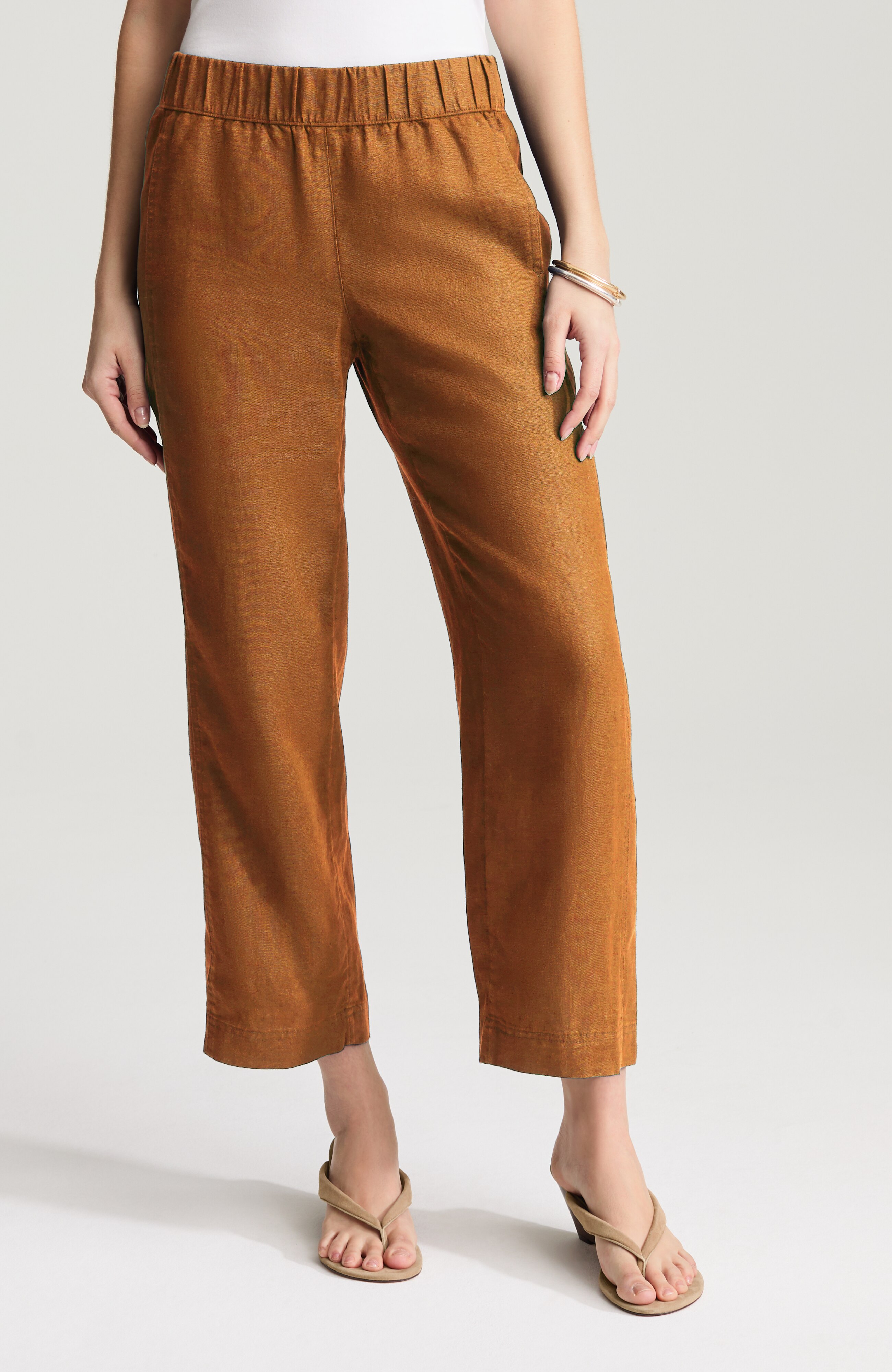 PURE JILL LINEN CROPPED PANTS | JJill