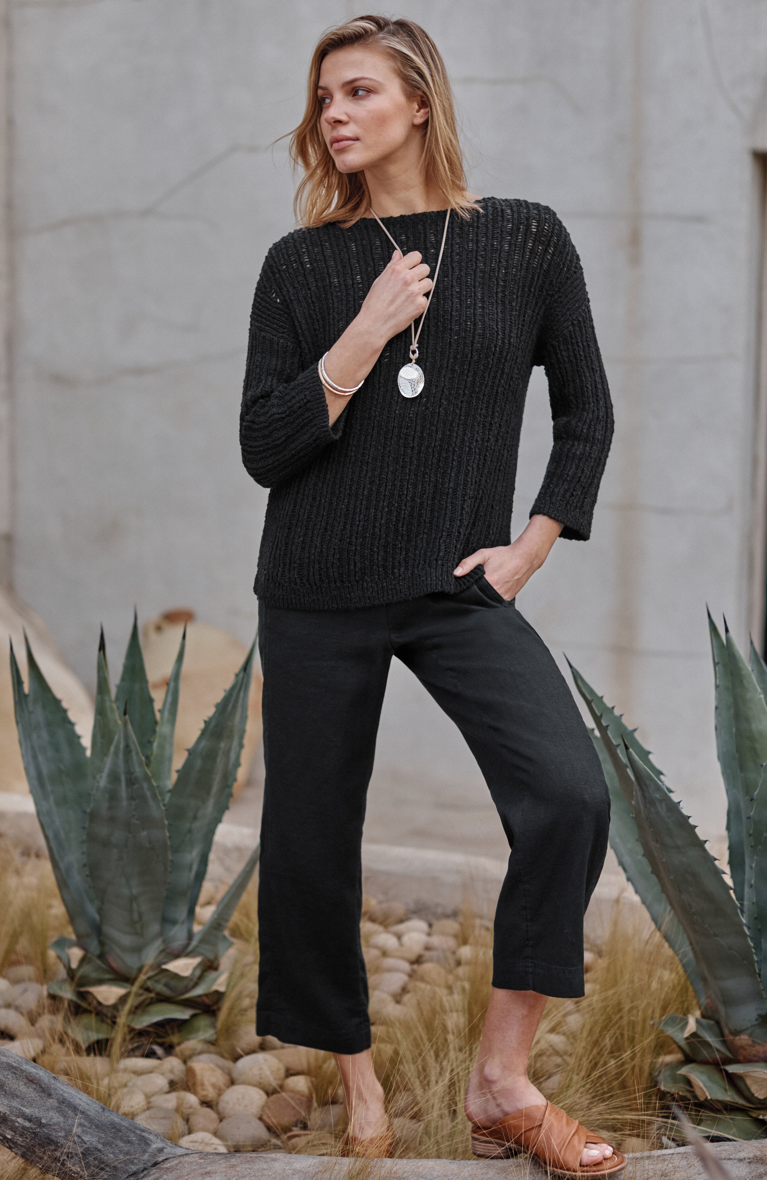 Pure Jill Linen Cropped Pants | JJill