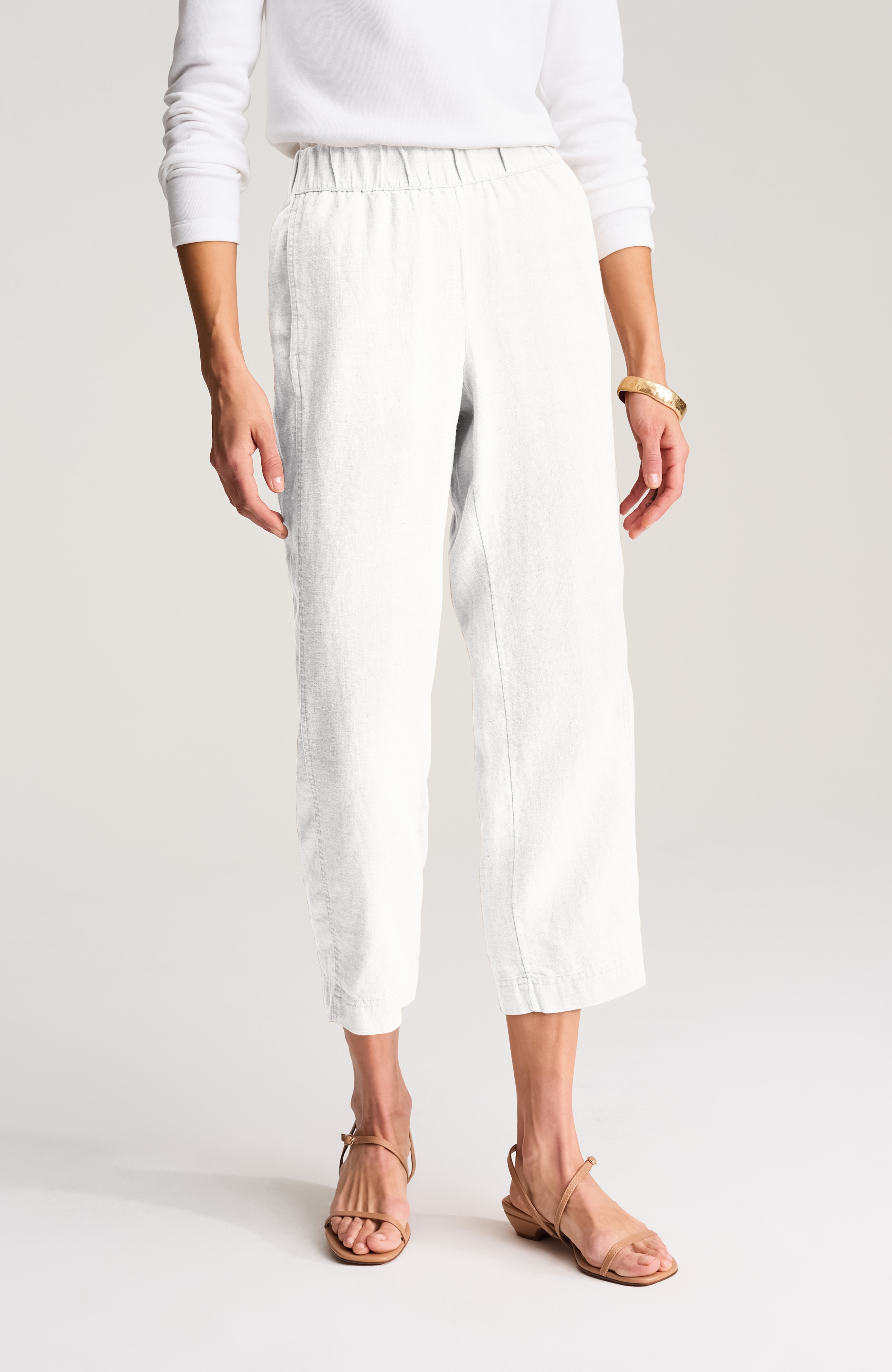 PURE JILL LINEN CROPPED PANTS | JJill