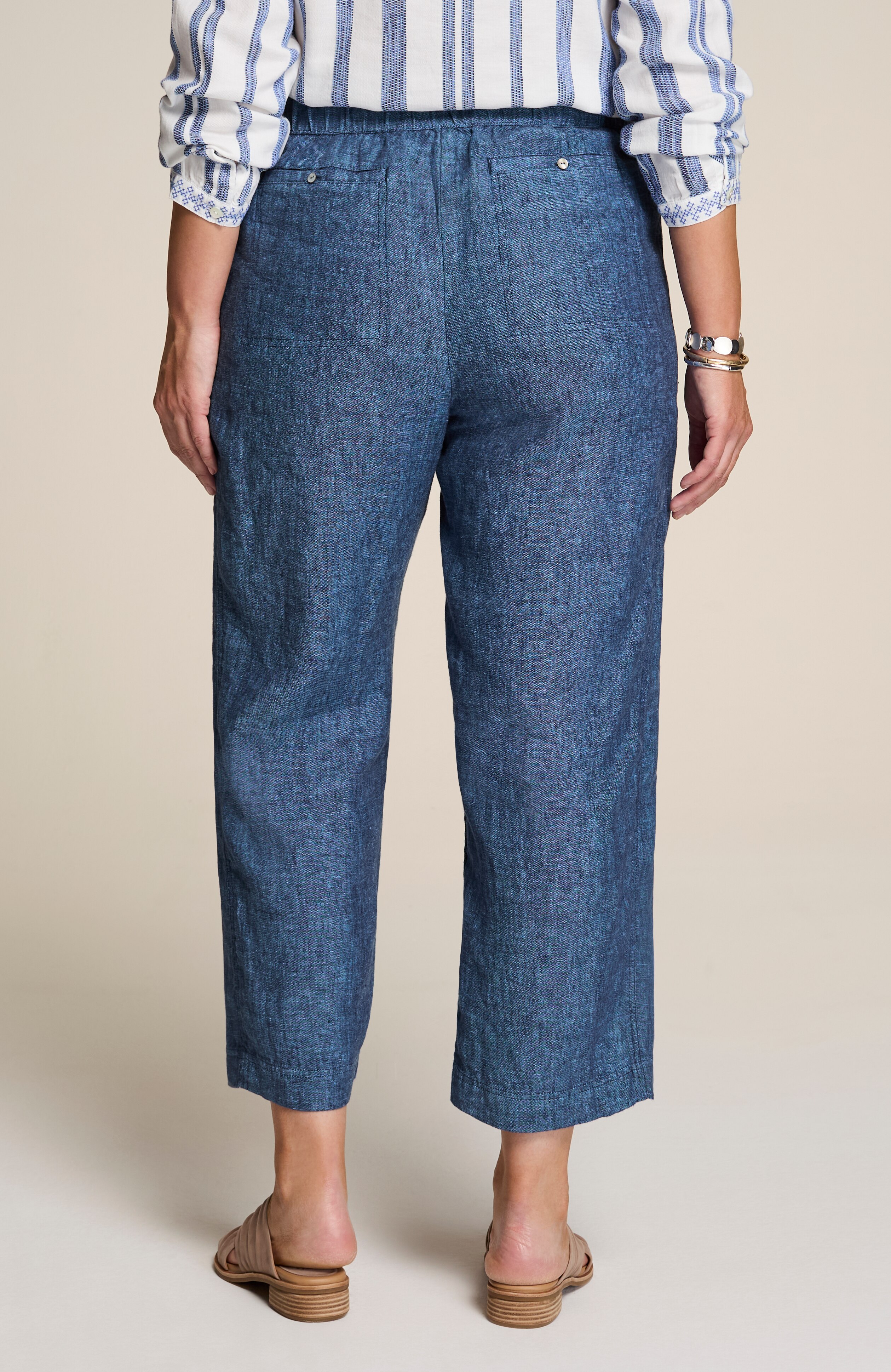 PURE JILL LINEN CROPPED PANTS | JJill