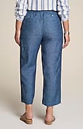 pure jill linen cropped pants