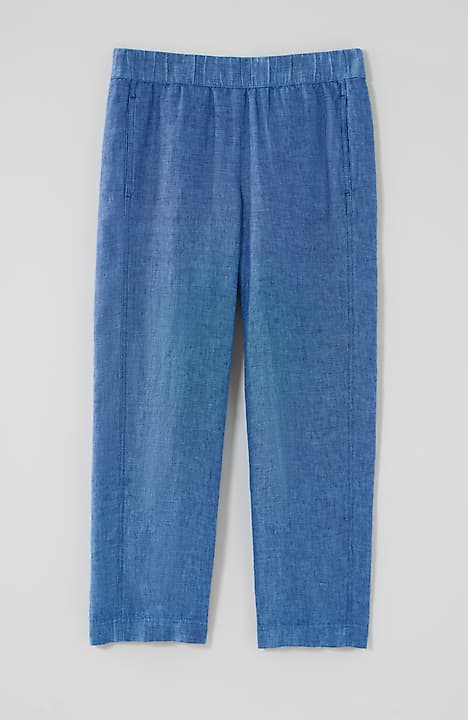 pure jill linen cropped pants