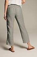 pure jill linen cropped pants