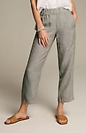 pure jill linen cropped pants
