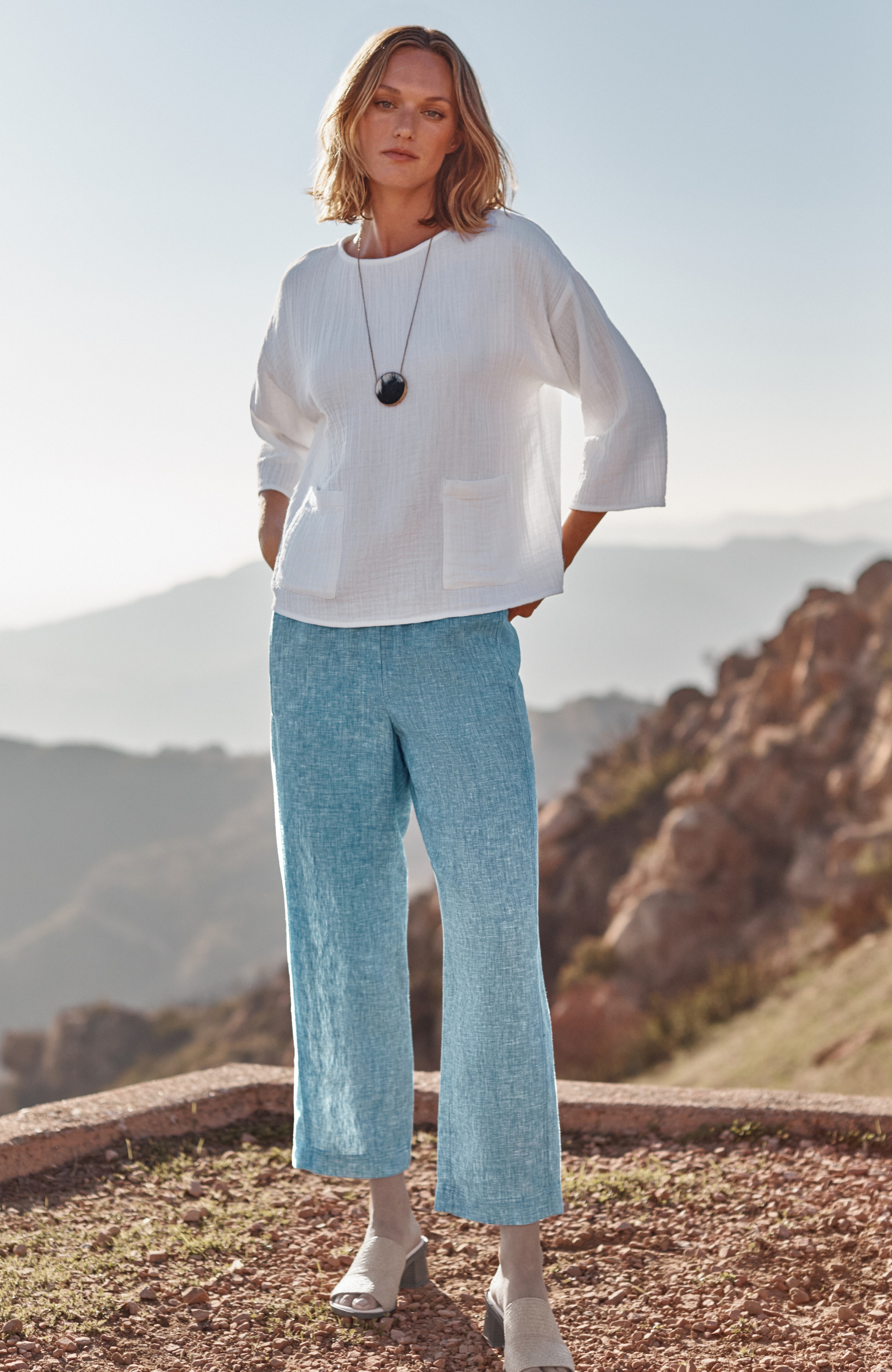 Pure Jill Linen Cropped Pants | JJill