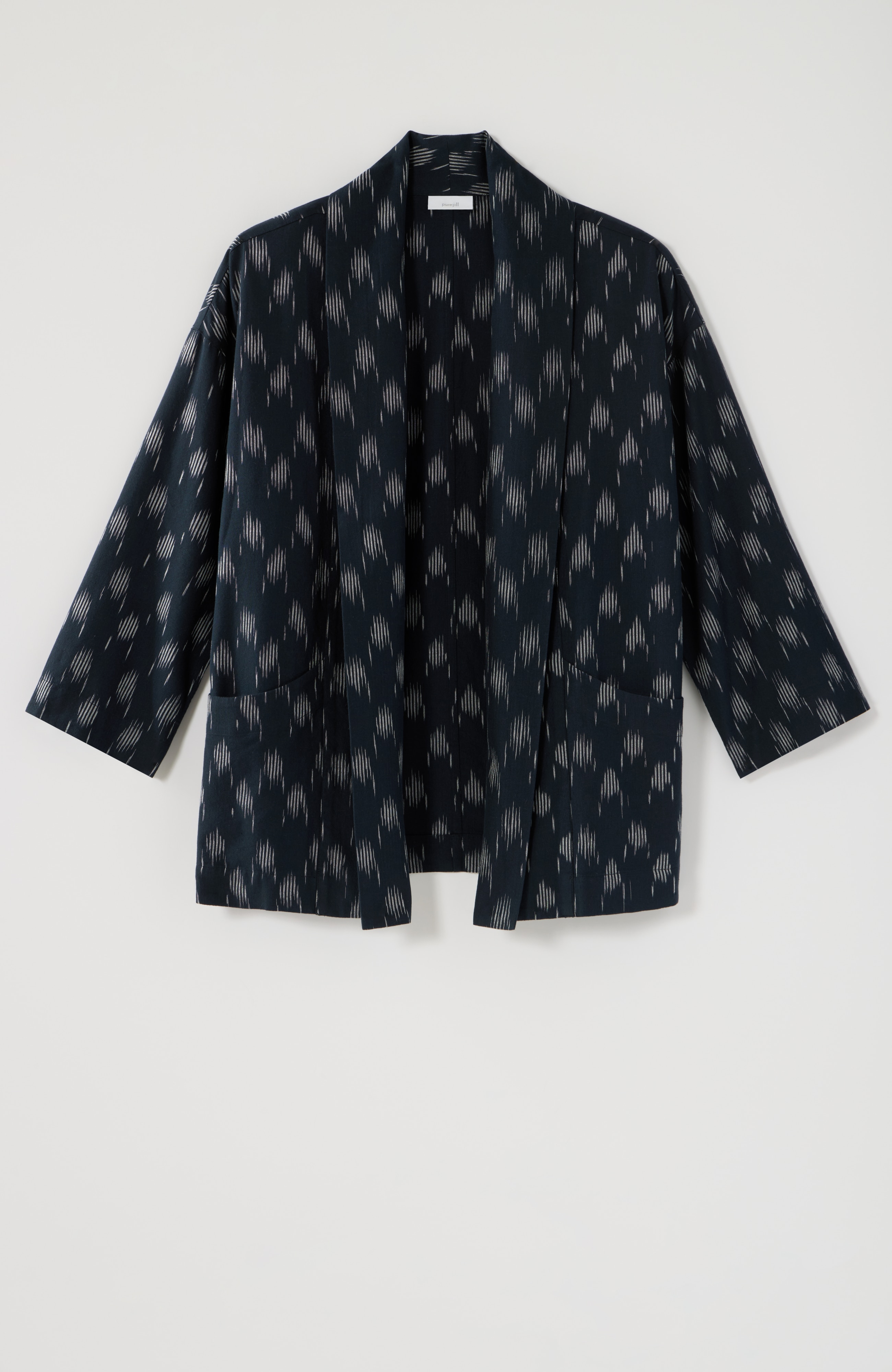 pure jill ikat open-front jacket
