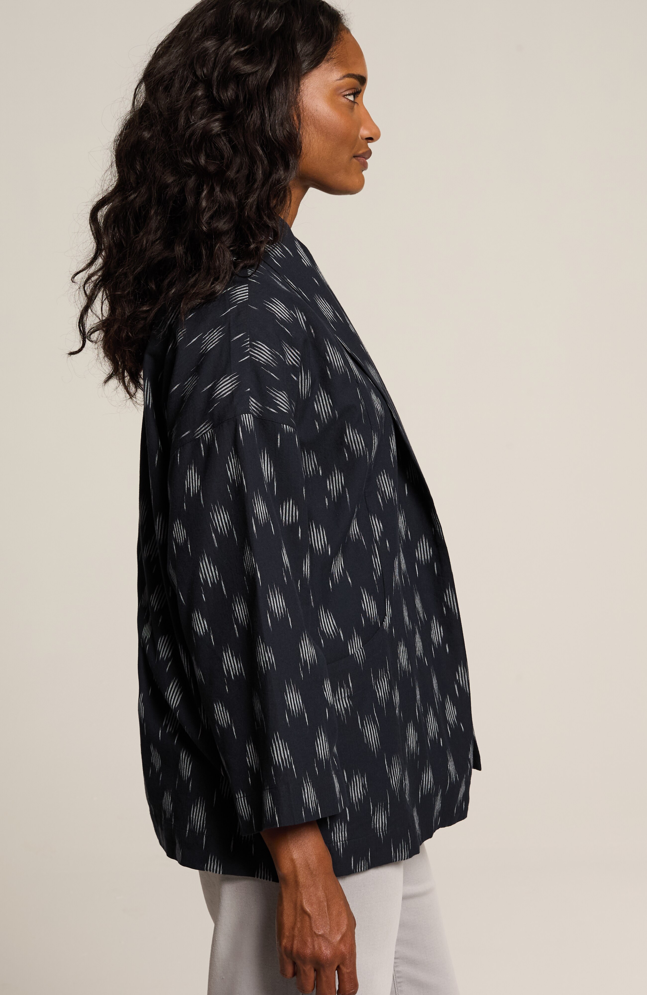 pure jill ikat open-front jacket