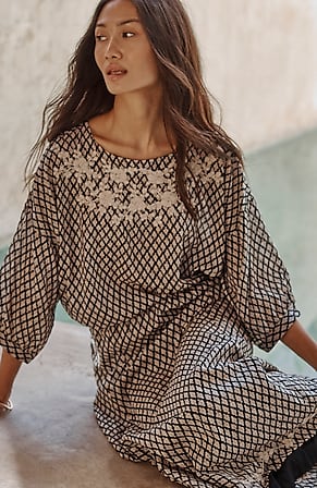 Image for Pure Jill Hand-Embroidered Top