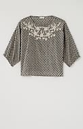 pure jill hand-embroidered top