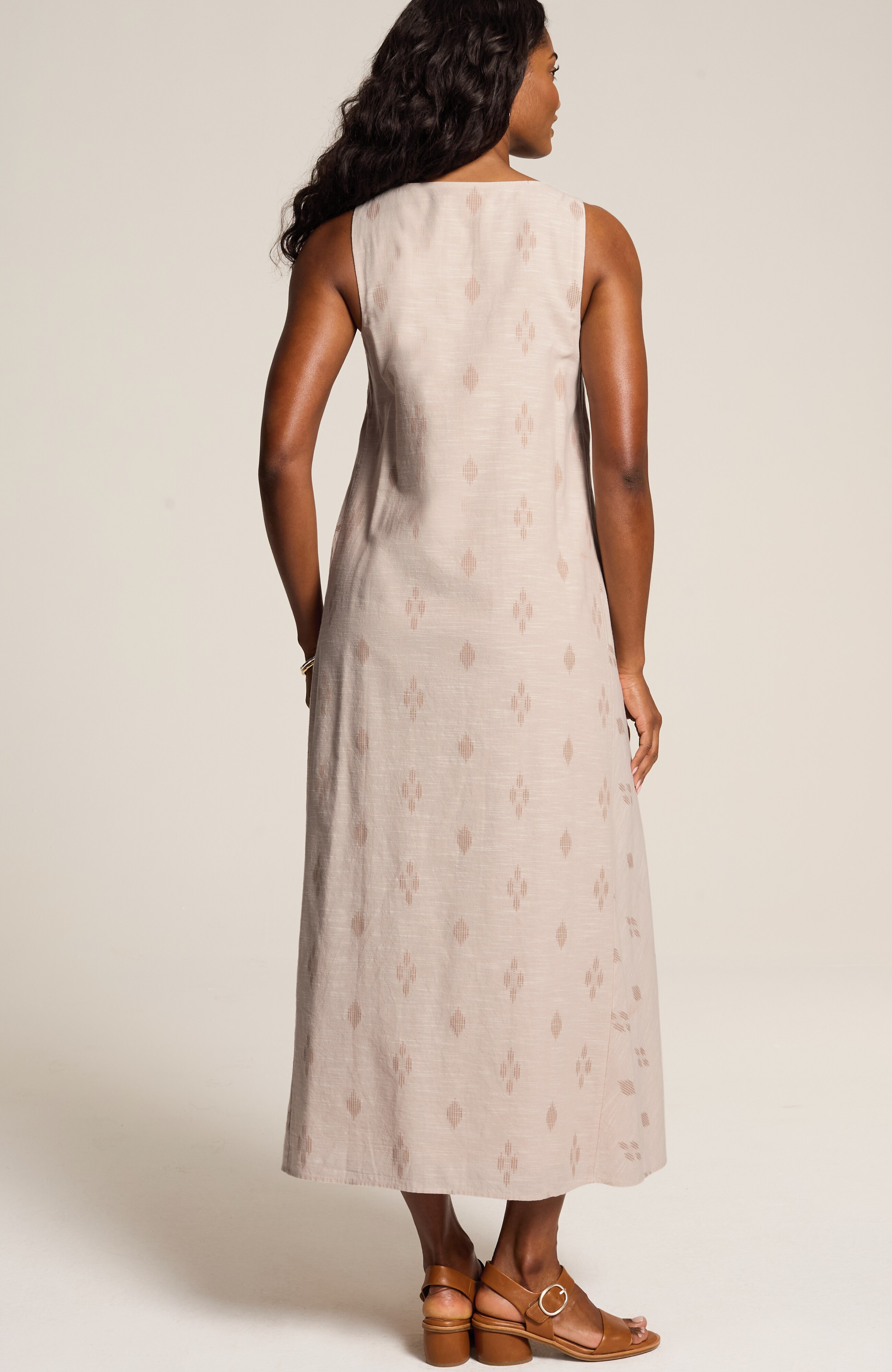 pure jill dobby-textured tank dress