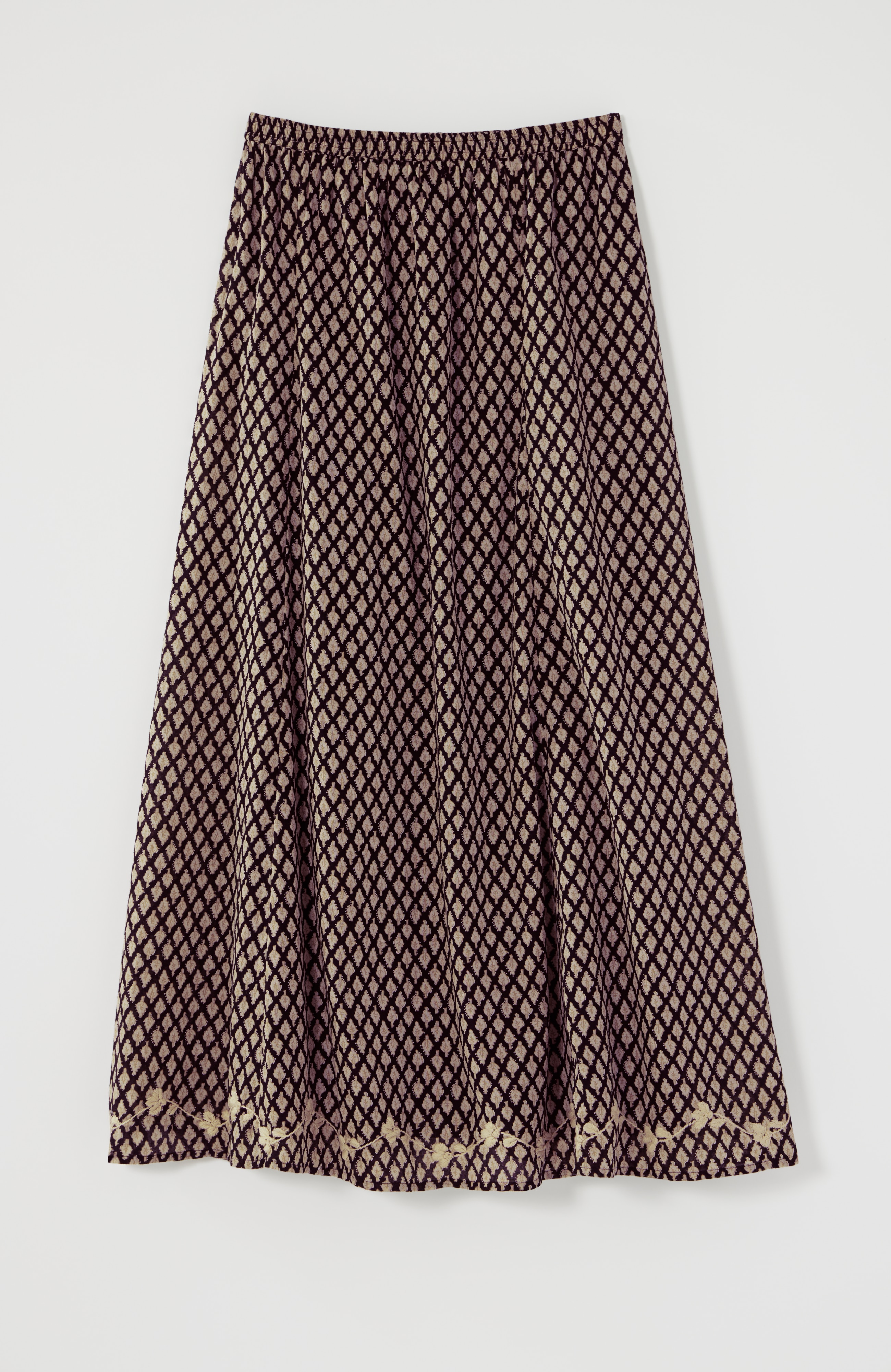 pure jill hand-embroidered skirt