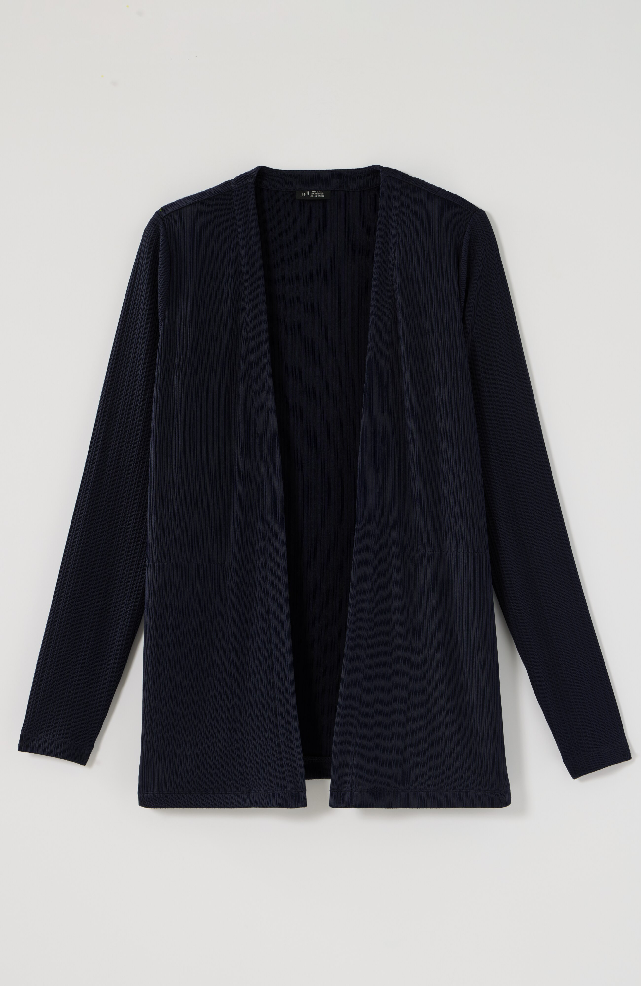 wearever textured-knit open-front jacket