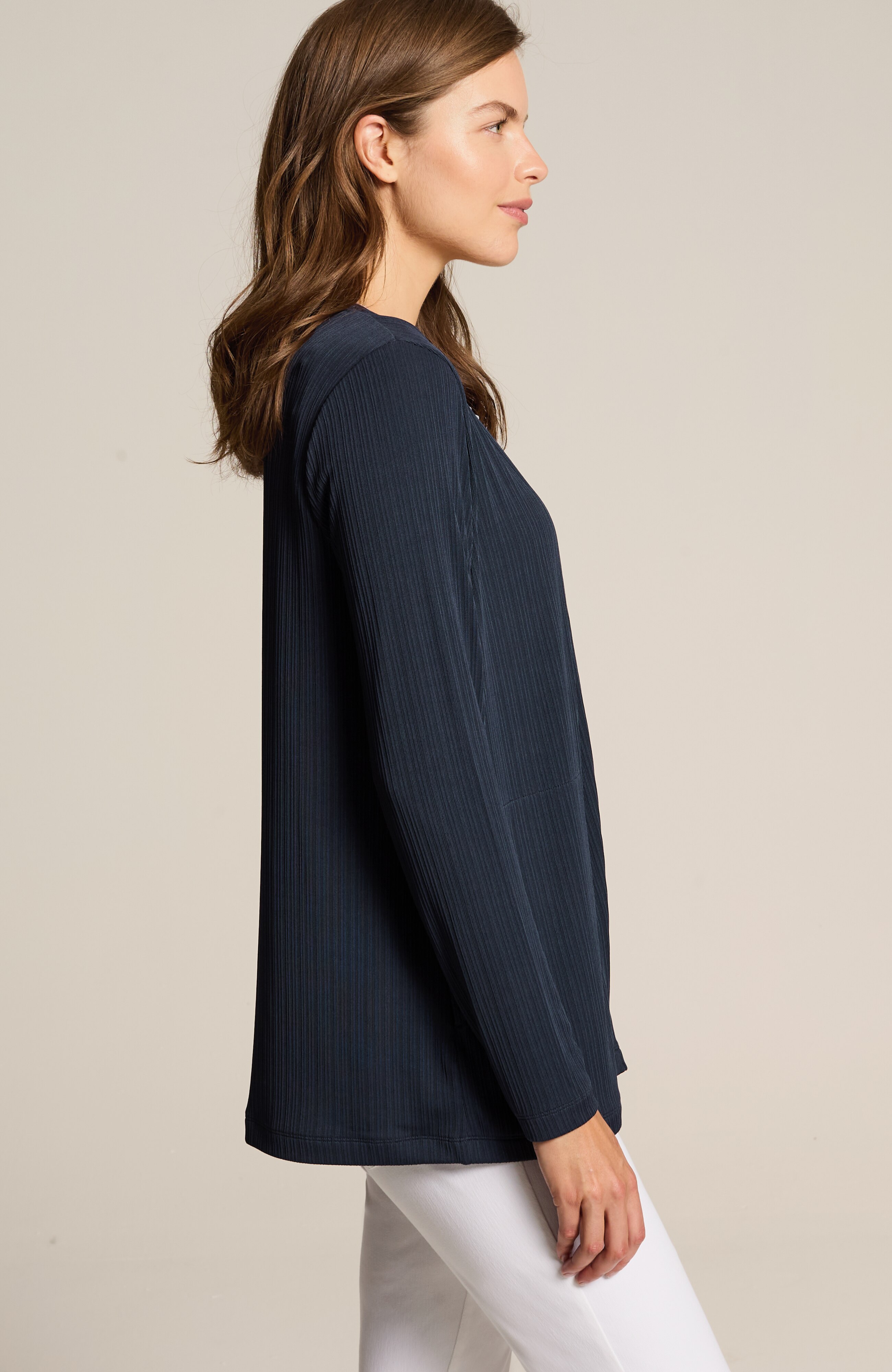 WE TEXTURED-KNIT OPEN-FRONT JACKET | JJill