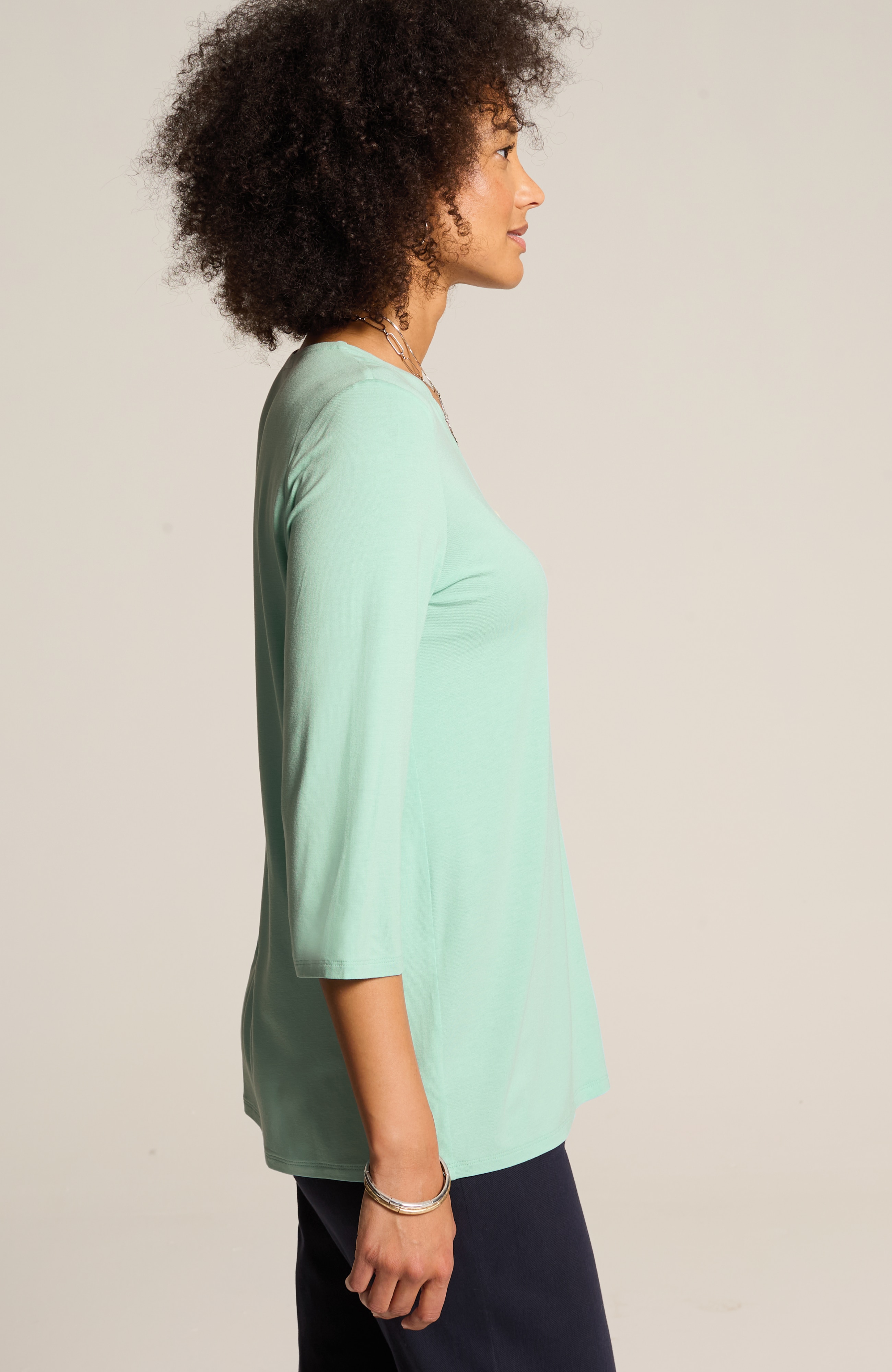 WE BUTTONED SPLIT-NECK TOP | JJill