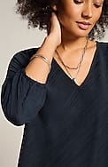 wearever plissé-knit top
