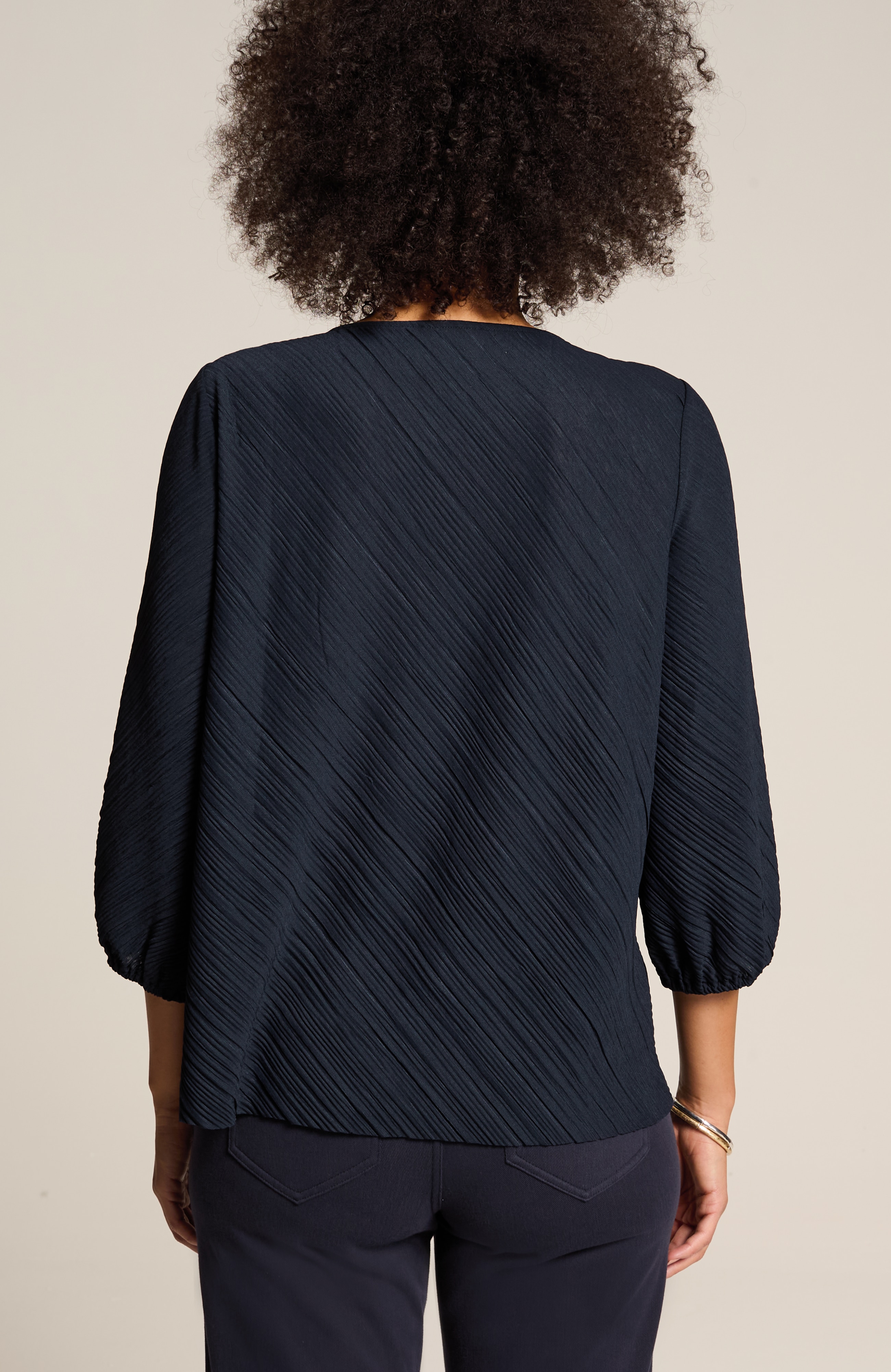wearever plissé-knit top