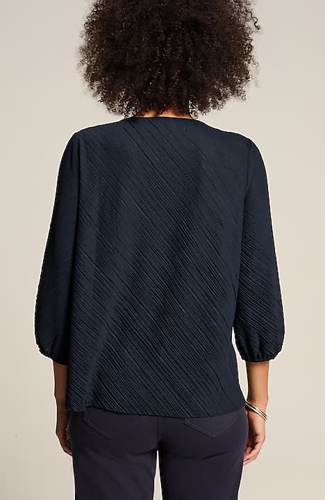 wearever plissé-knit top