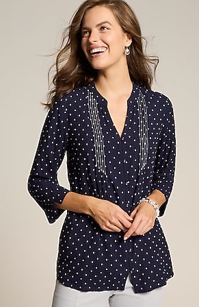 Image for Wearever Pintucked Dobby Top
