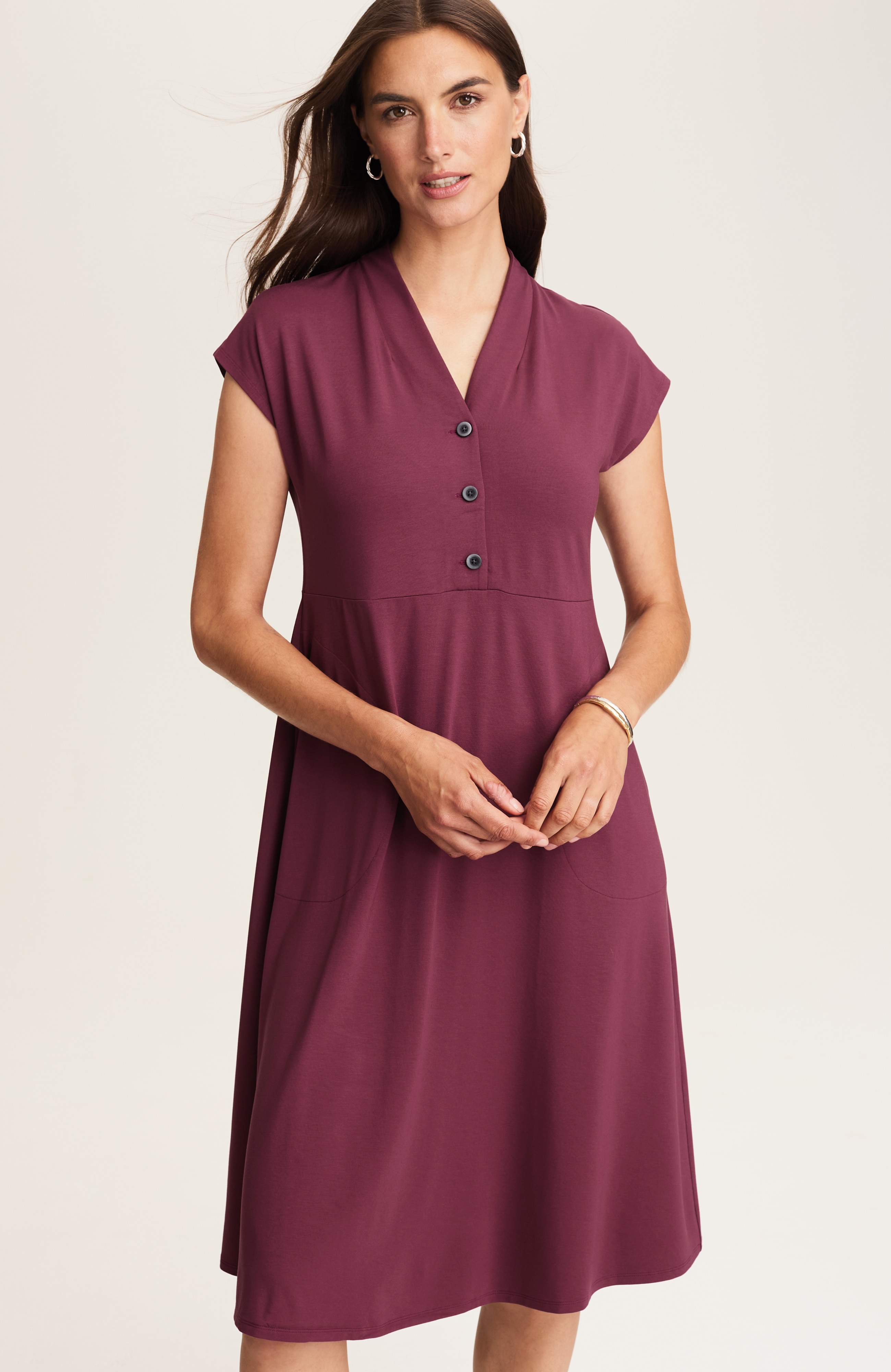 wearever dolman-sleeve v-neck dress