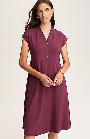 Image for Wearever Dolman-Sleeve V-Neck Dress