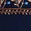 navy blue vibrant jacobean border