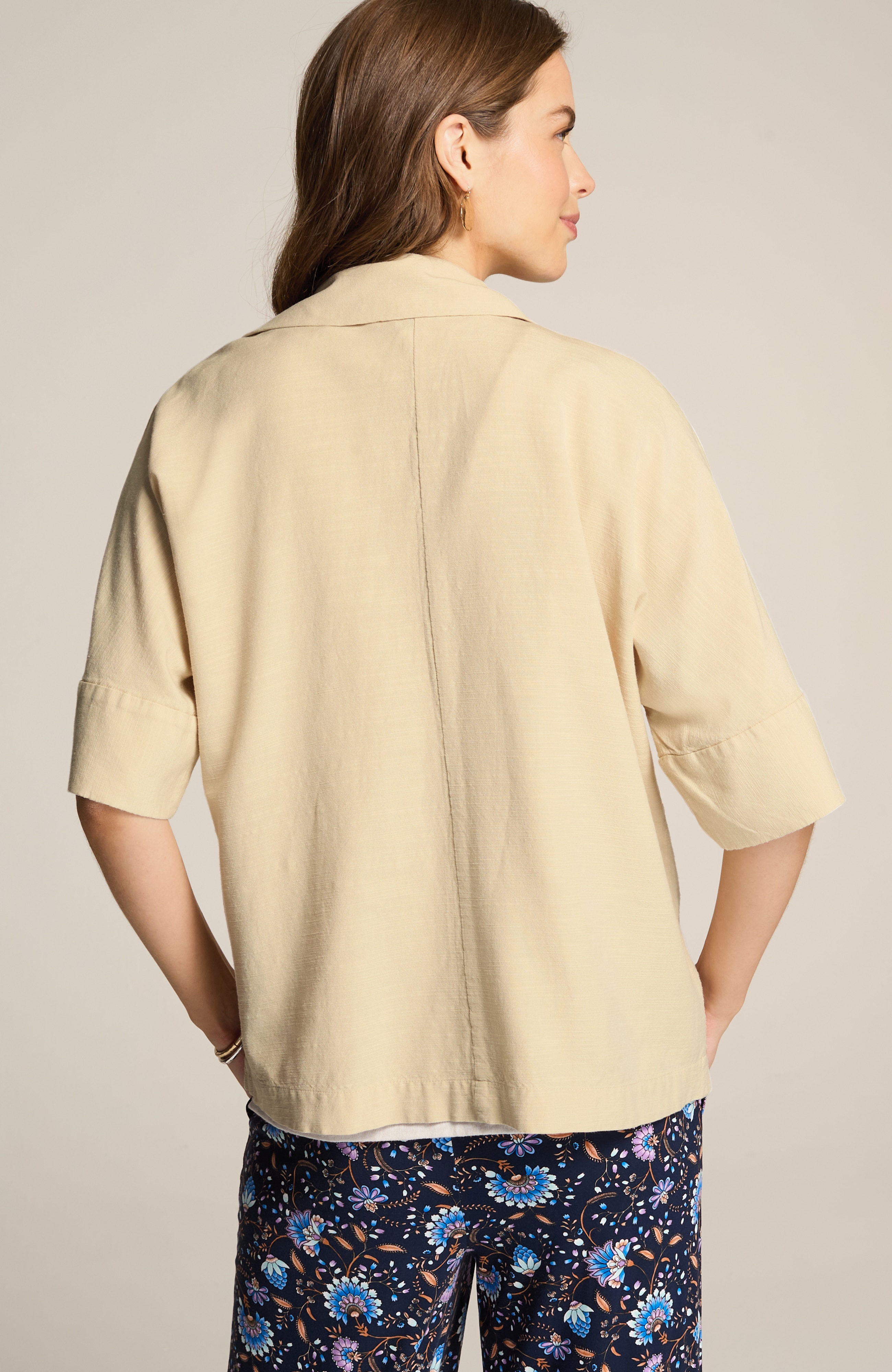 wearever collared one-button jacket