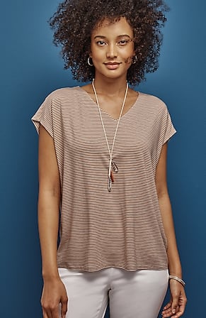 Image for Wearever Striped V-Neck Tee
