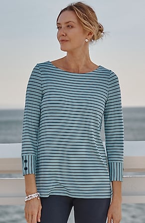 Image for Wearever Buttoned-Cuff Top