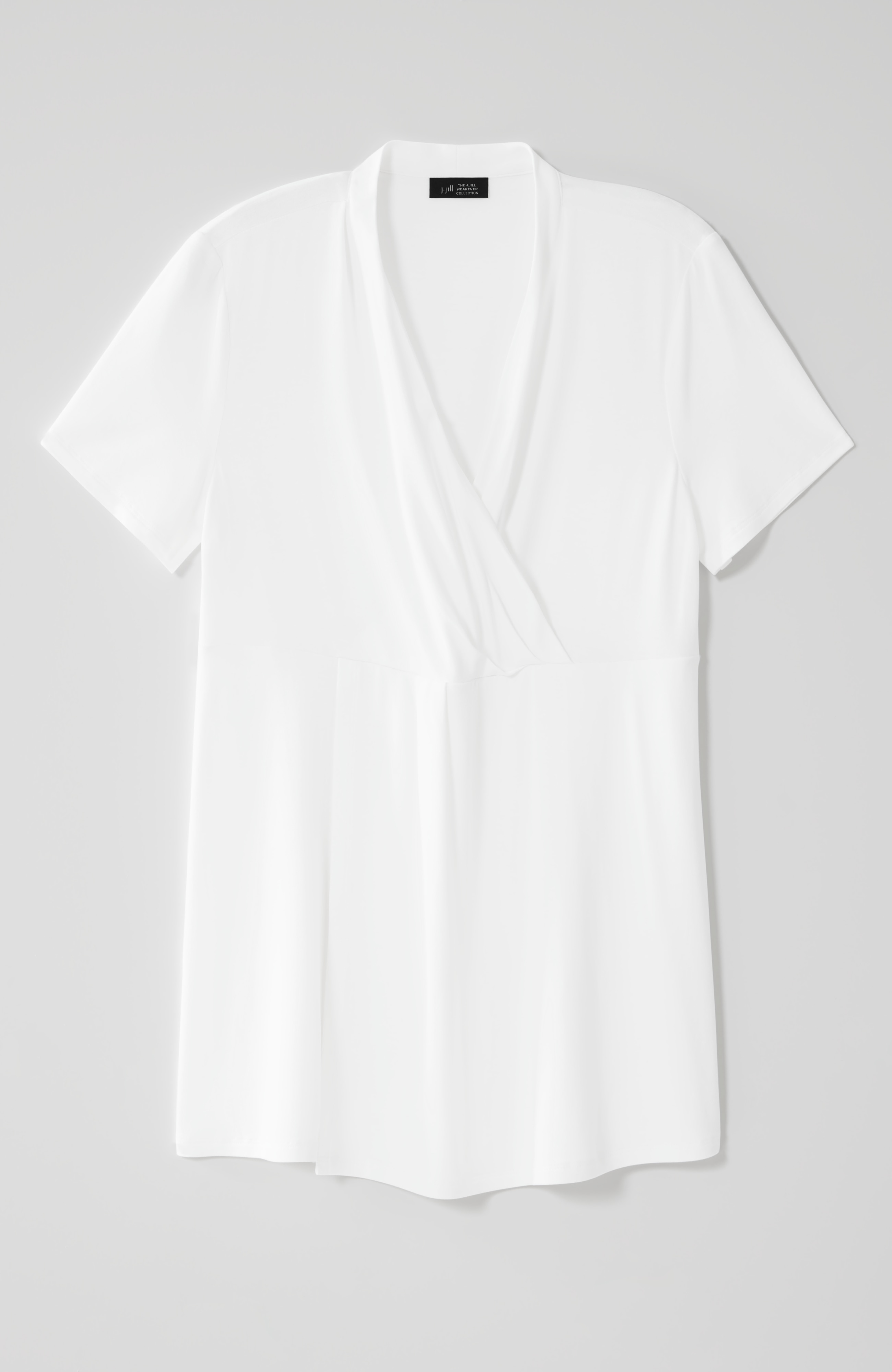 wearever draped-neck wrap-front top