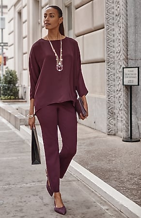 Image for Wearever Polished-Knit Slim-Leg Trousers