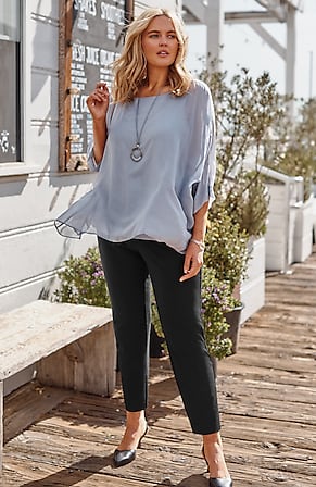 Image for Wearever Polished-Knit Slim-Leg Trousers