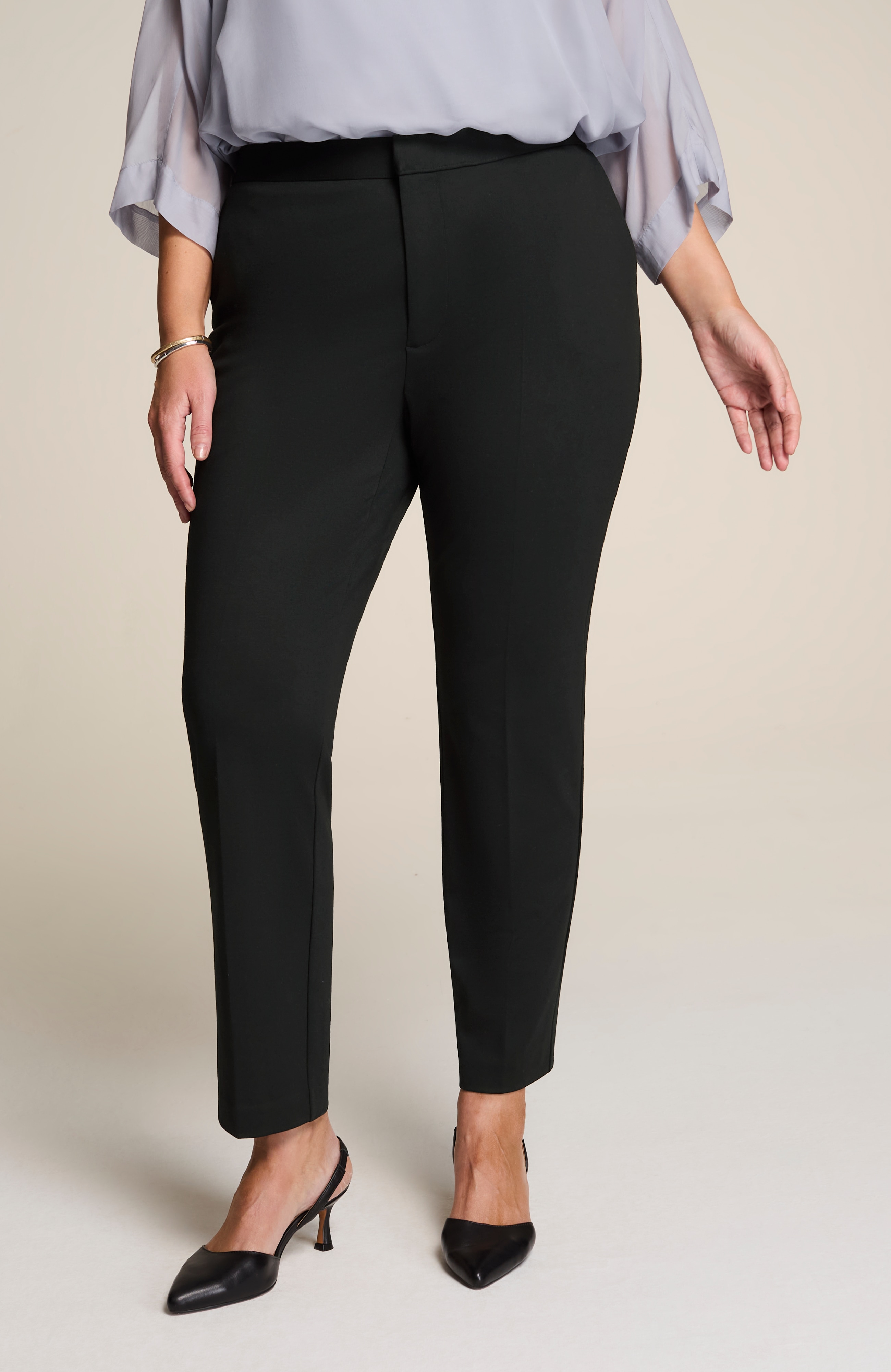 WE POLISHED KNIT SLIM -LEG TROUSERS | JJill
