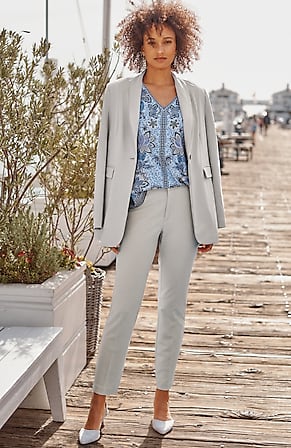 Image for Wearever Polished-Knit Slim-Leg Trousers