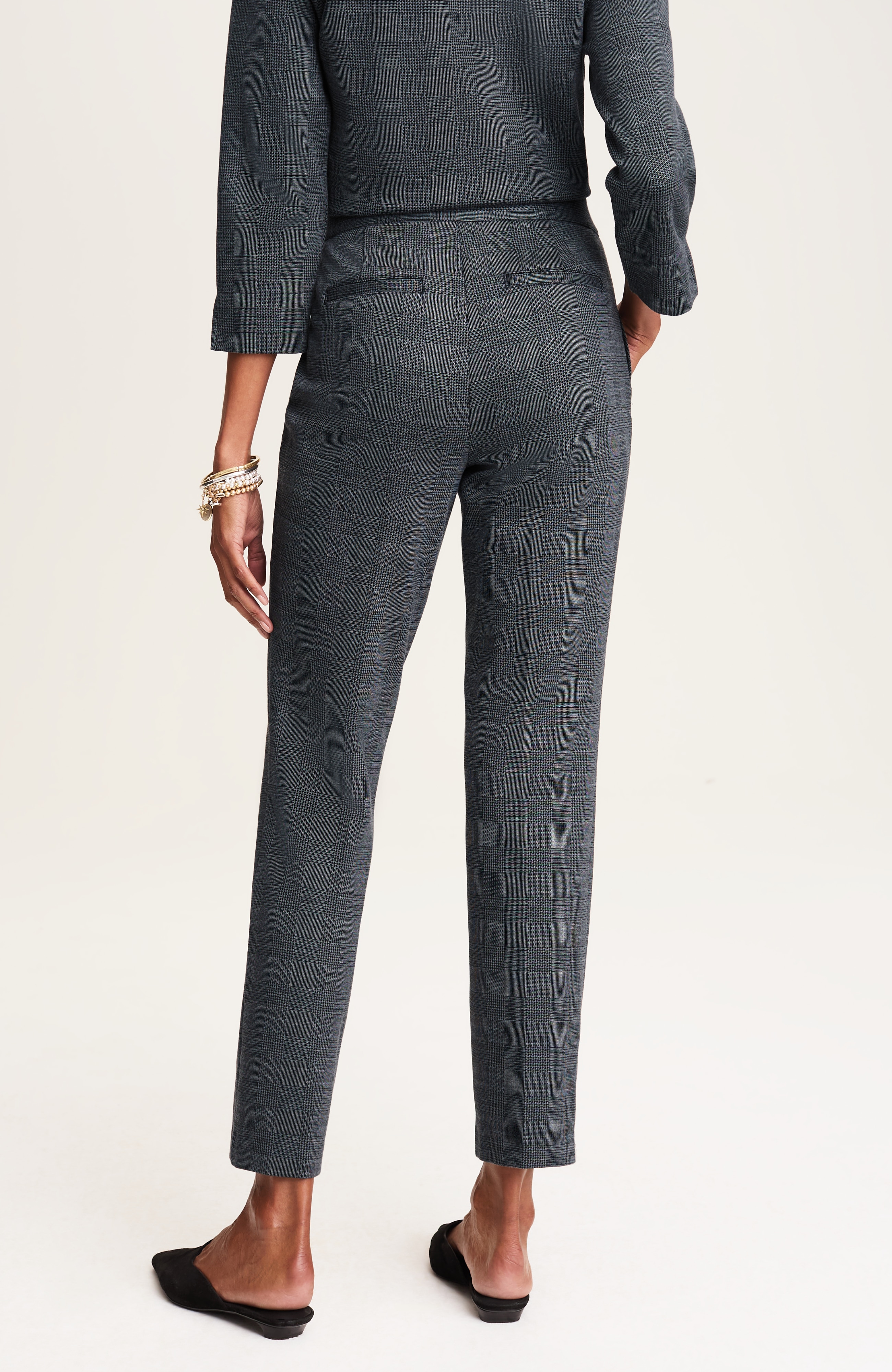Wearever Polished-Knit Slim-Leg Trousers | JJill