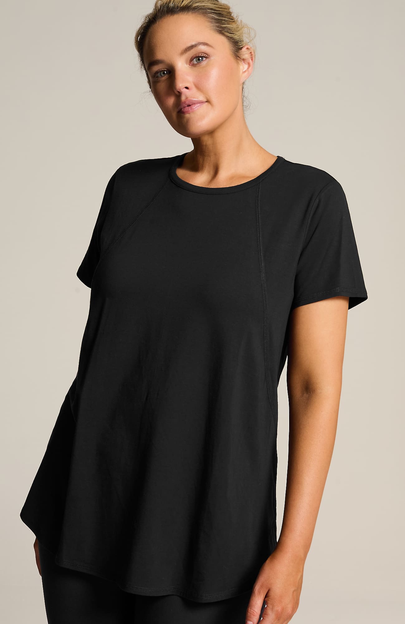 Jjill J.jill Fit Progress Seamed Tunic In Black