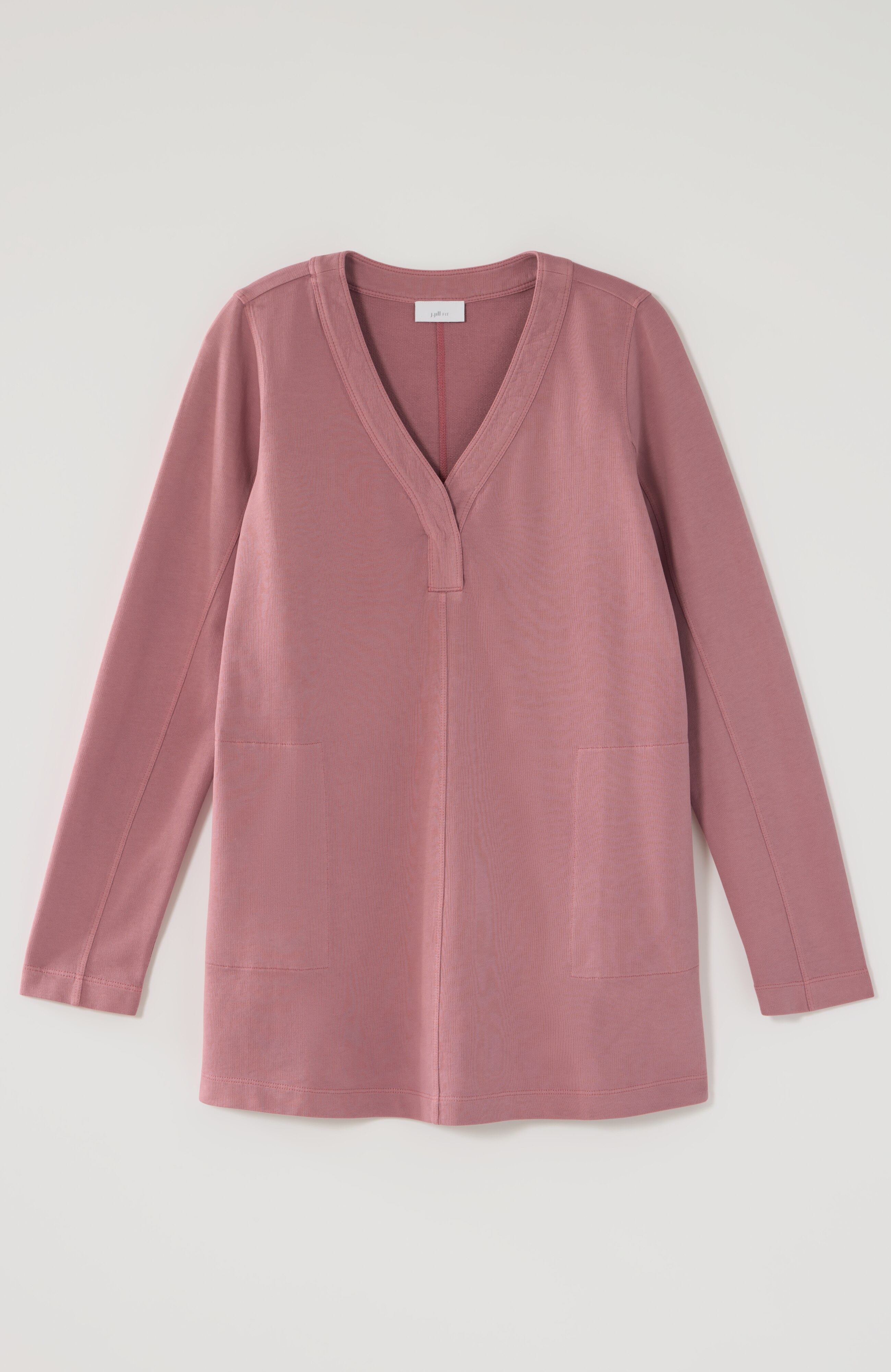 FIT FRENCH TERRY V-NECK TUNIC | JJill