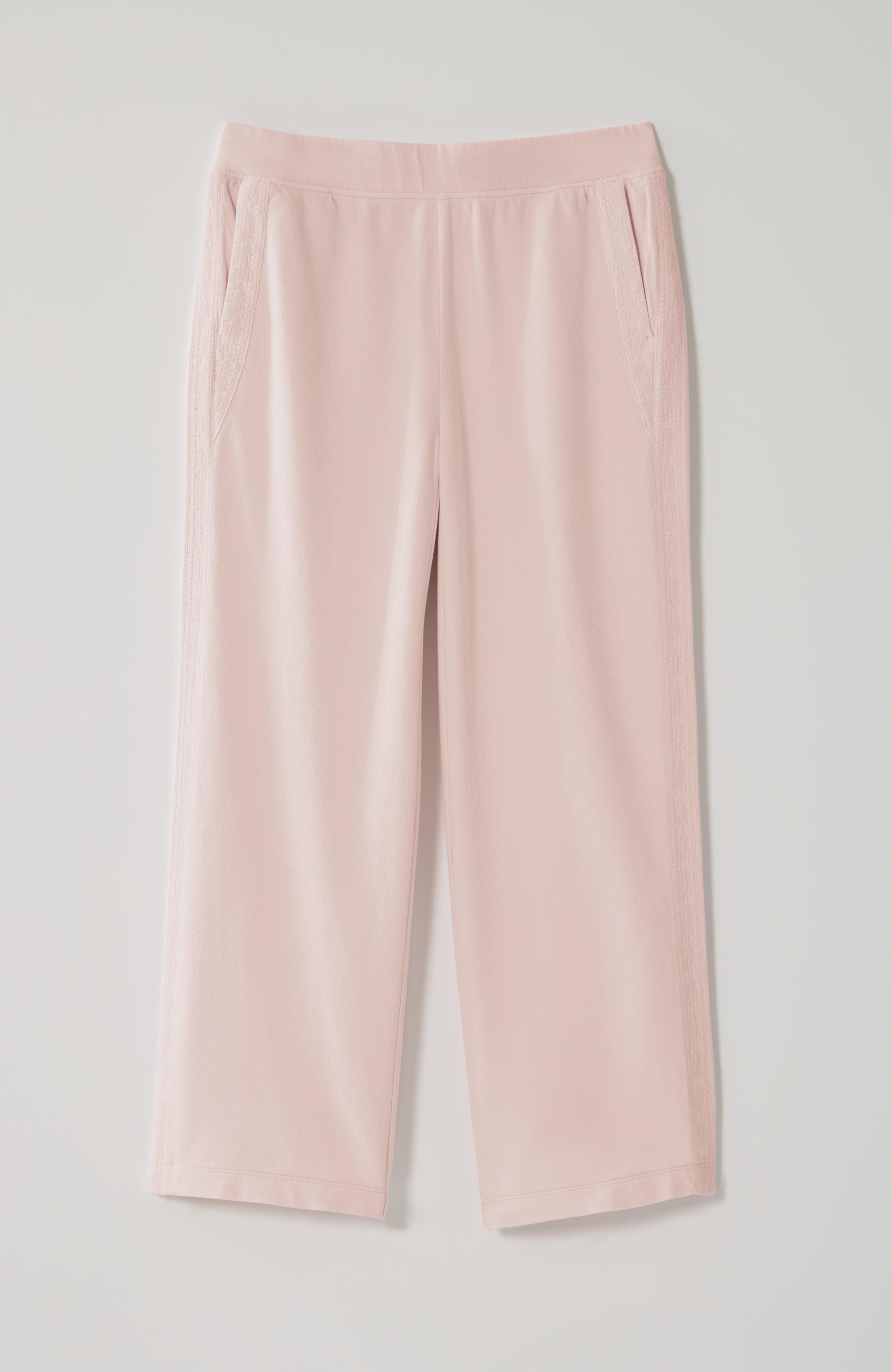Fit Garment-Dyed Embroidered Wide-Leg Crops | JJill
