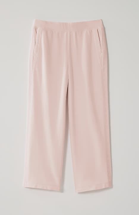 fit garment-dyed embroidered wide-leg crops