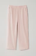 fit garment-dyed embroidered wide-leg crops