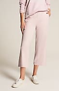 fit garment-dyed embroidered wide-leg crops
