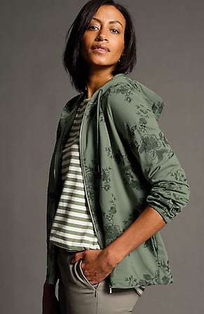 Image for Fit Embroidered Zip-Up Jacket