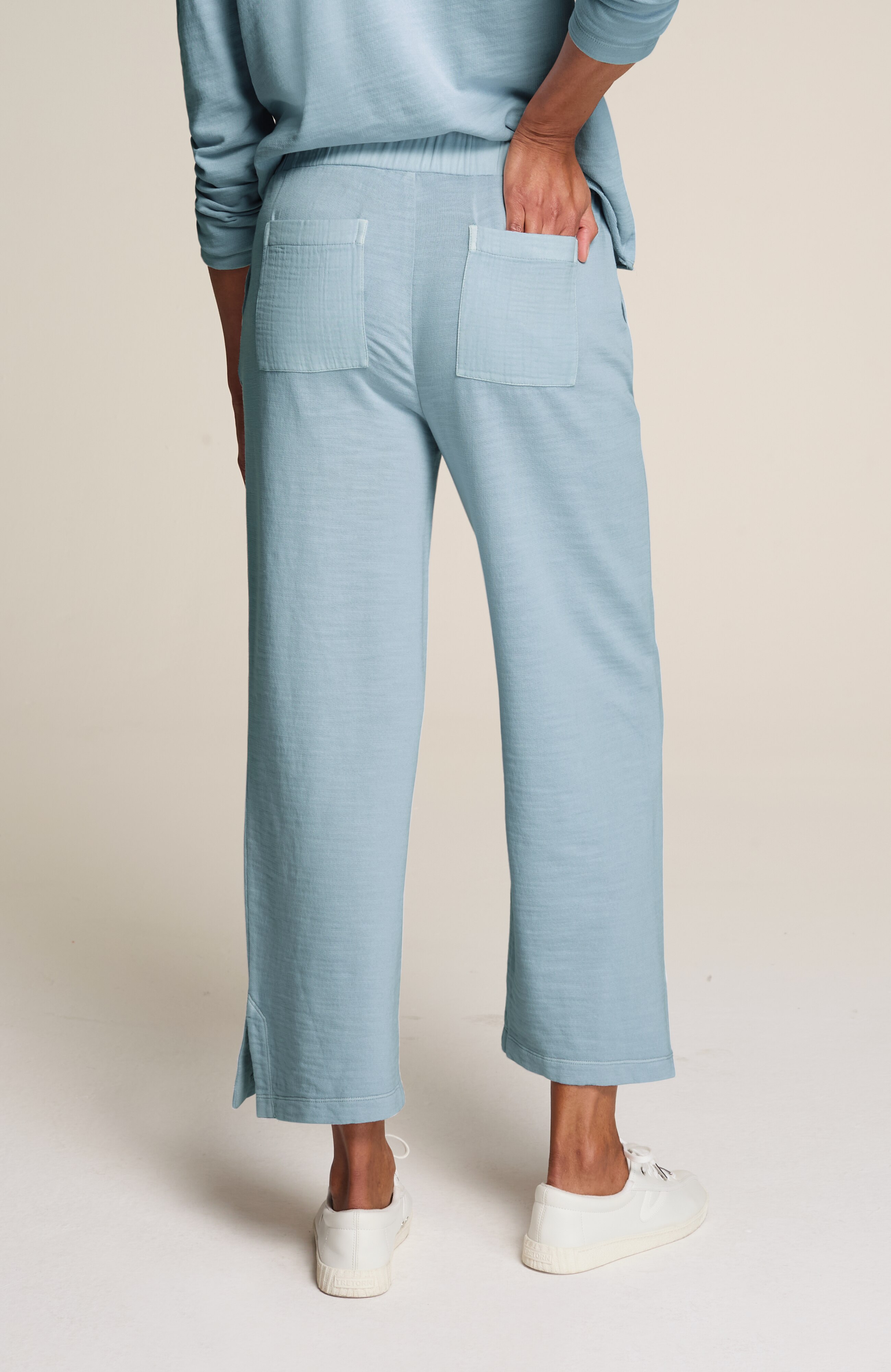 fit slub-terry garment-dyed crops
