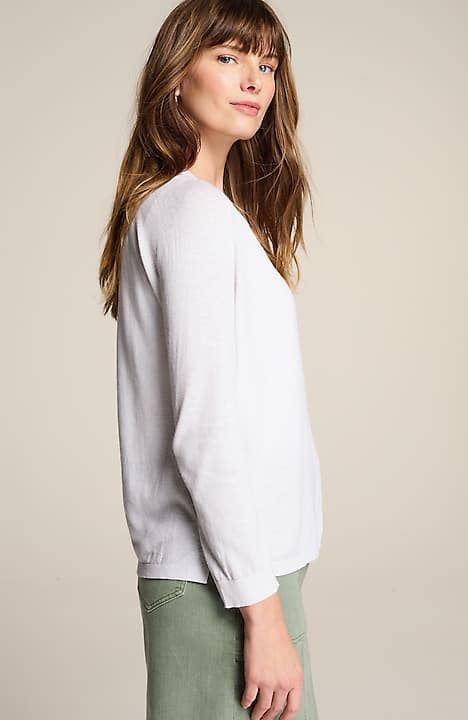 Fine-Textured-Seams Open-Front Cardi