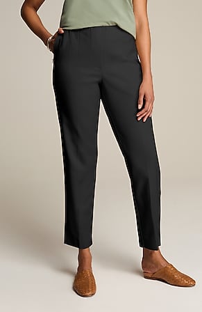 Image for Curvy-Fit Versatile Cotton-Stretch Slim-Leg Pants