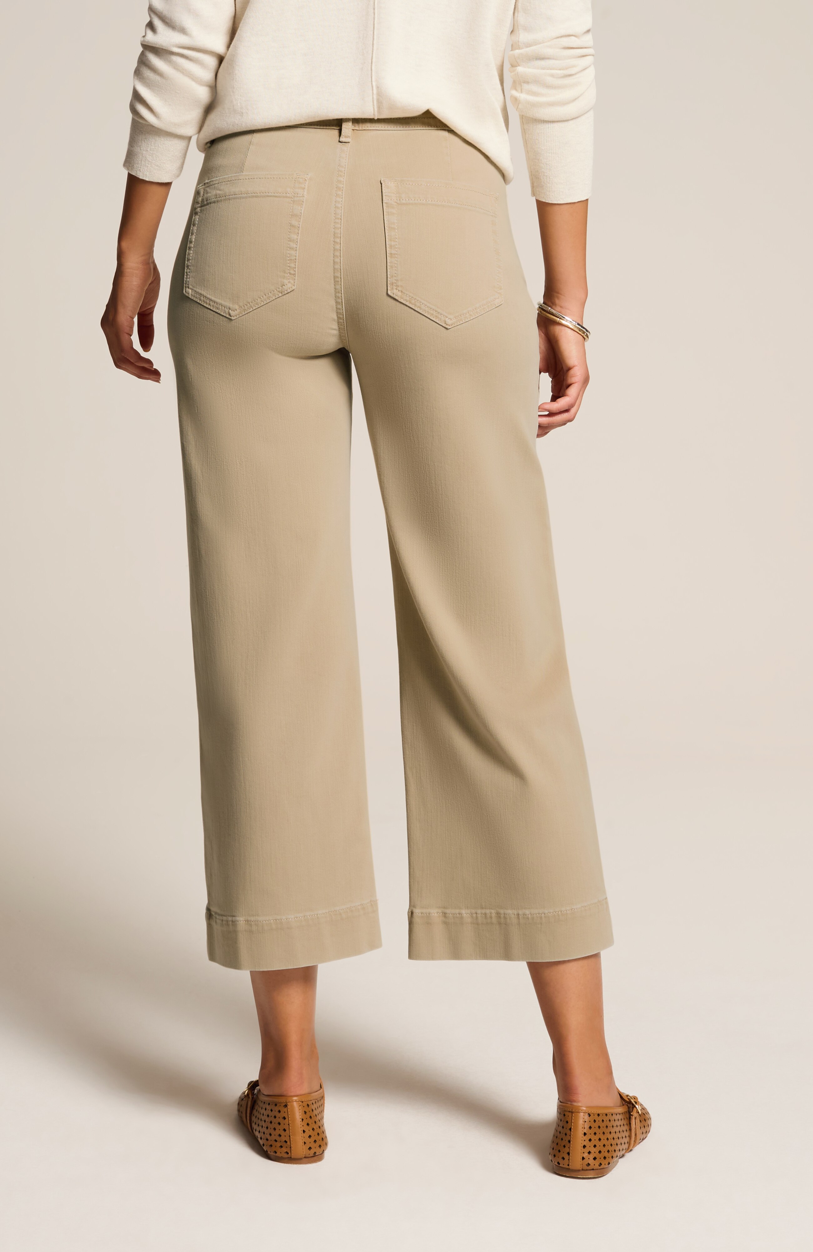 high-rise trapunto-stitched wide-leg jeans