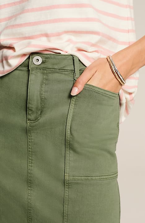 denim utility skirt