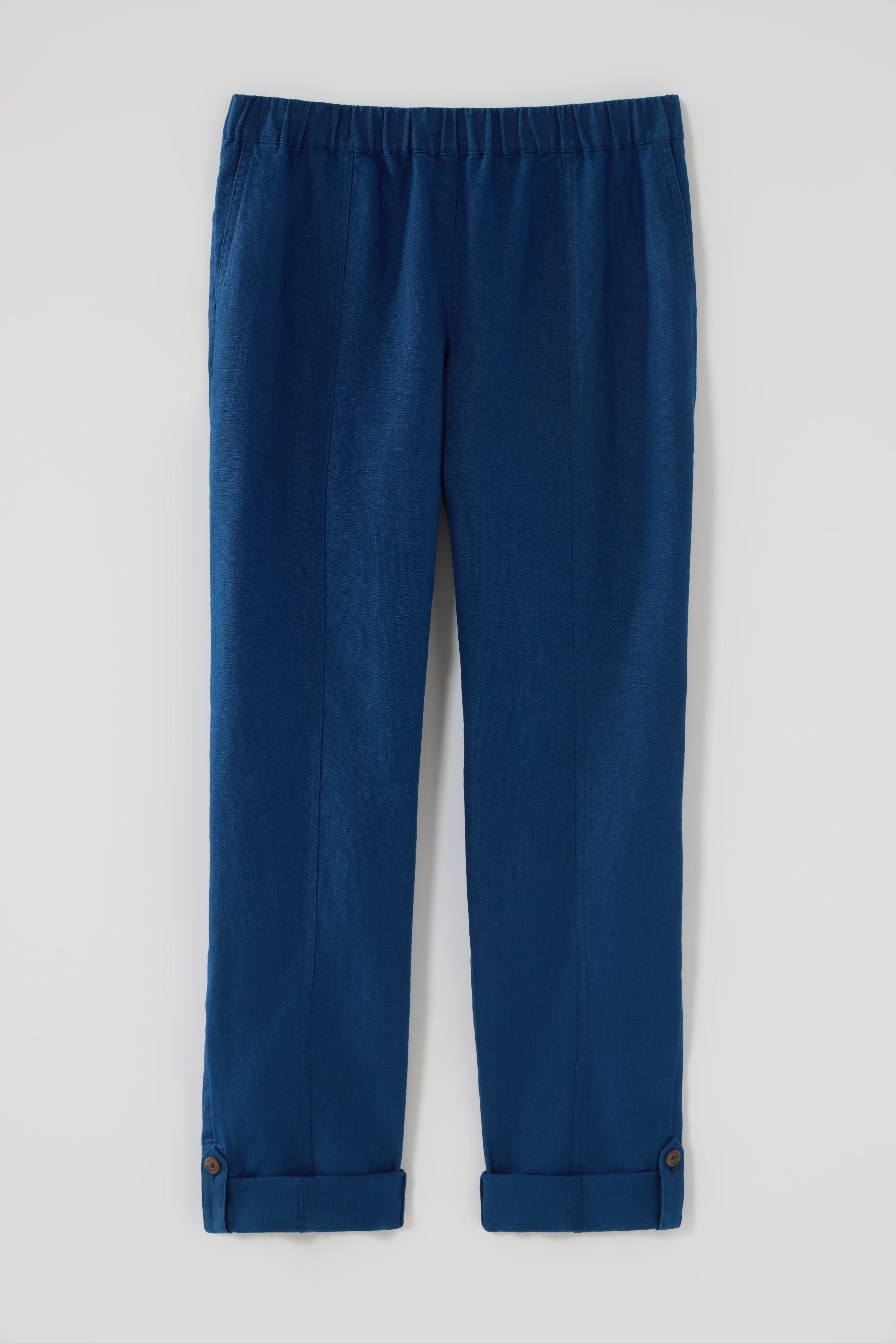 Linen Rolled-Cuff Straight-Leg Pants | JJill