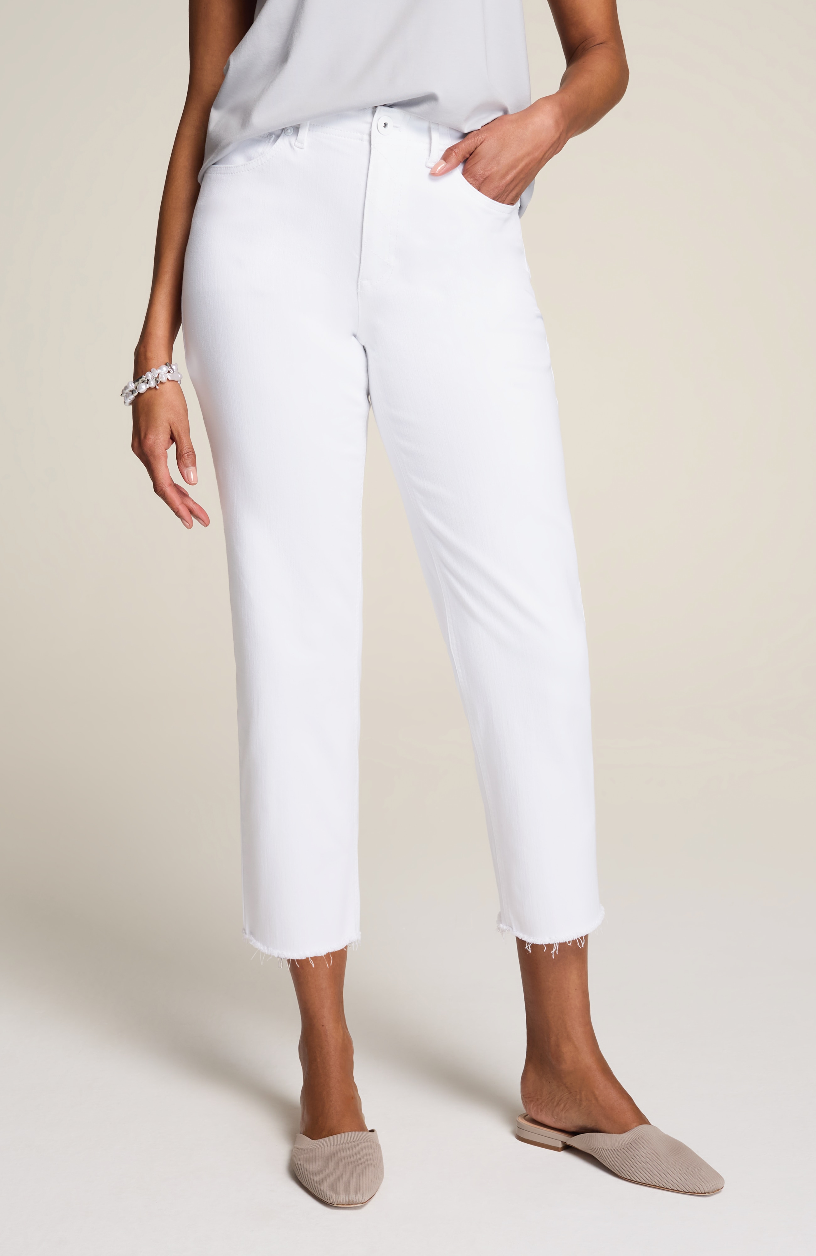 パンツ THE CORE REGULARFIT CROPPED PANTS CROPPED ELASTICATED WIDE-LEG PANTS - GREEN | COS
