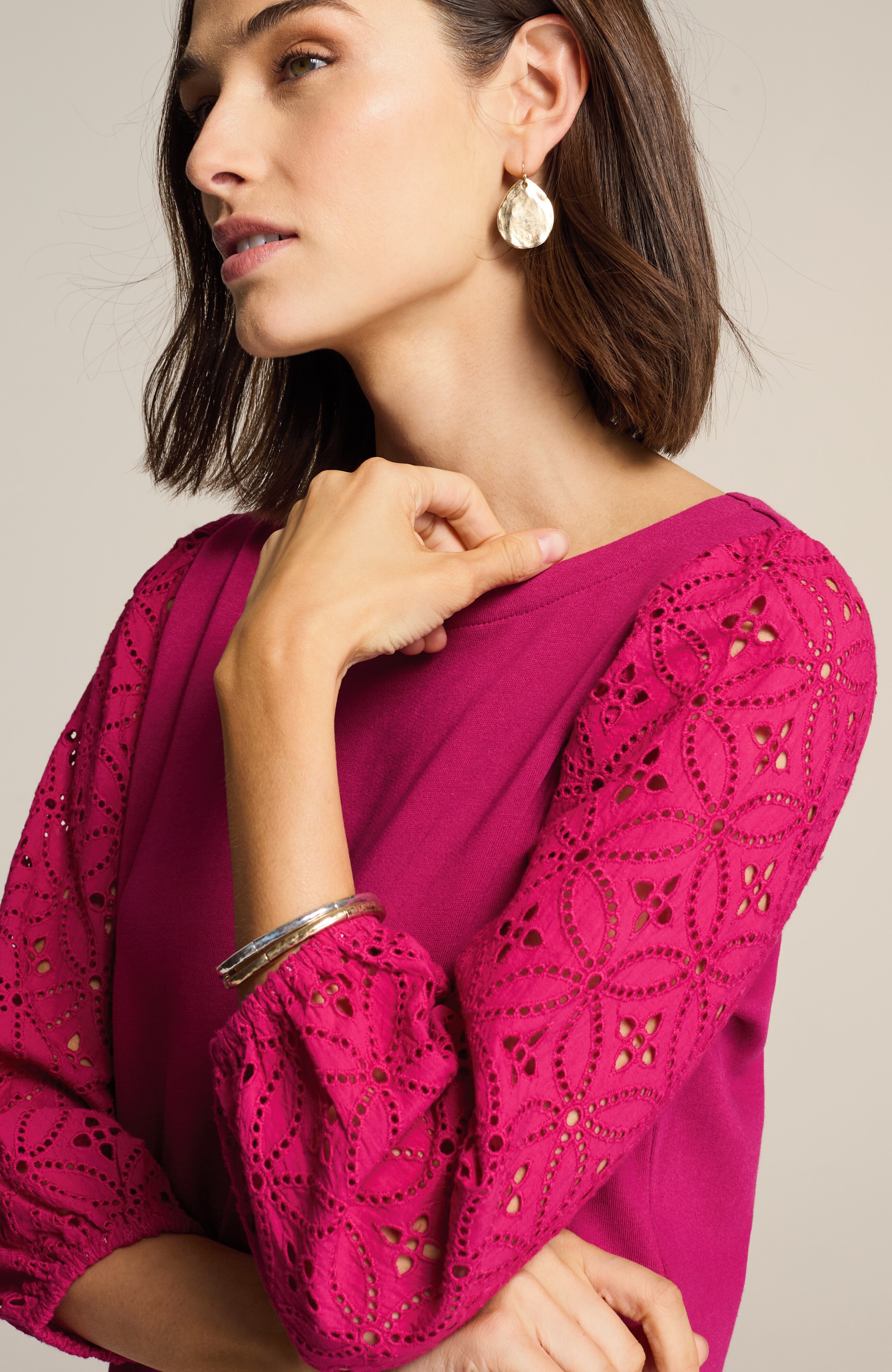 knit & eyelet dress